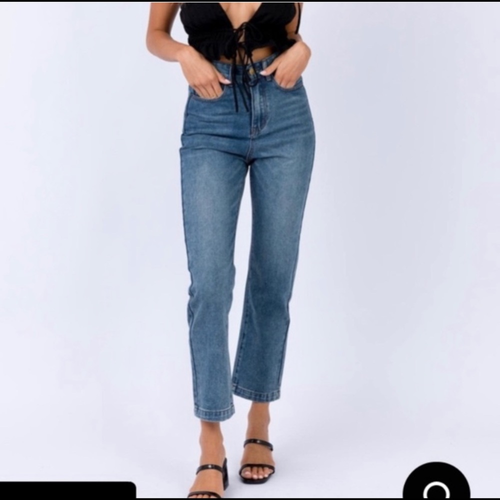 Princess Polly high waisted cropped jeans